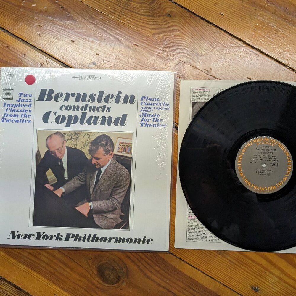 Bernstein Conducts Copland Piano Columbia Classical still in shrink (vinyl lp)